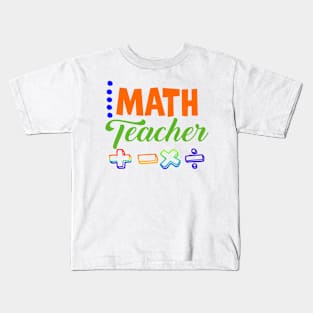 Math Teacher Kids T-Shirt